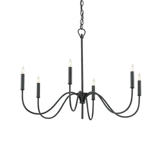 Tirrell Modern Black Minimalist Chandelier