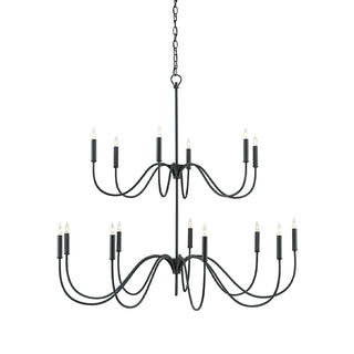 Tirrell Modern Black Minimalist Chandelier