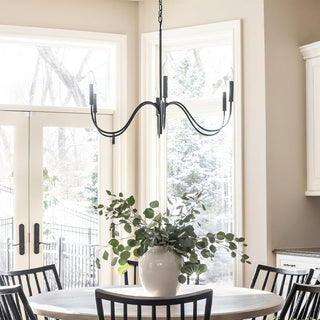 Tirrell Modern Black Minimalist Chandelier