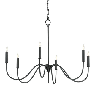 Tirrell Modern Black Minimalist Chandelier