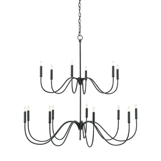 Tirrell Modern Black Minimalist Chandelier