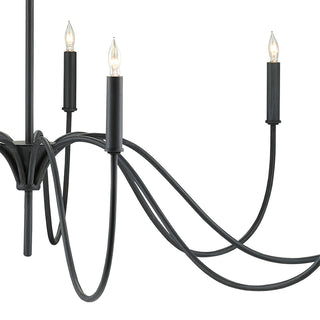 Tirrell Modern Black Minimalist Chandelier
