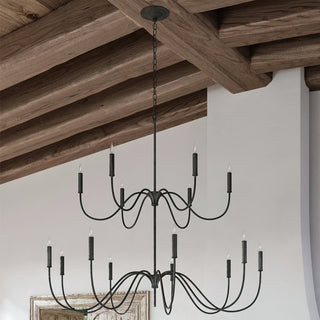 Tirrell Modern Black Minimalist Chandelier