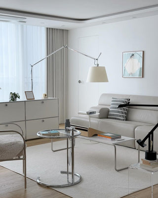 Biank Modern Metal Glass Floor Lamp