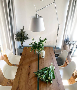 Biank Modern Metal Glass Floor Lamp