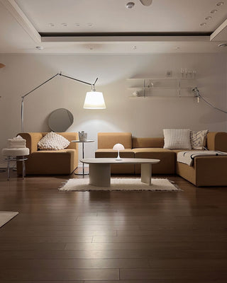 Biank Modern Metal Glass Floor Lamp