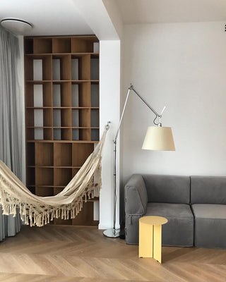 Biank Modern Metal Glass Floor Lamp
