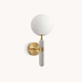 Lynor Modern Marble Glass Wall Sconce