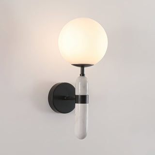 Lynor Modern Marble Glass Wall Sconce