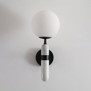 Lynor Modern Marble Glass Wall Sconce