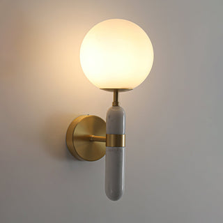 Lynor Modern Marble Glass Wall Sconce