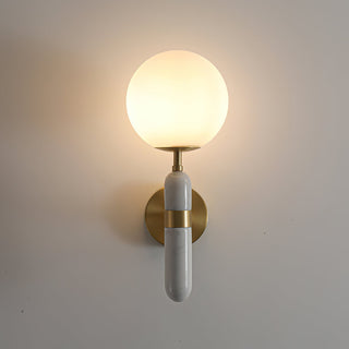 Lynor Modern Marble Glass Wall Sconce