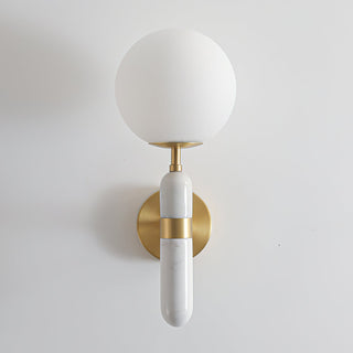 Lynor Modern Marble Glass Wall Sconce