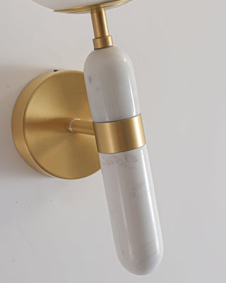 Lynor Modern Marble Glass Wall Sconce