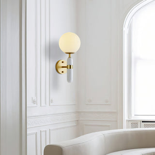 Lynor Modern Marble Glass Wall Sconce