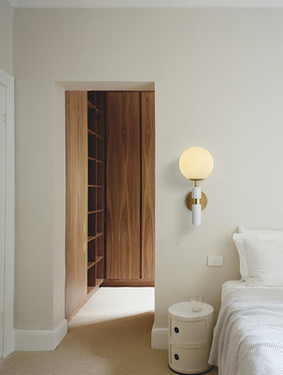 Lynor Modern Marble Glass Wall Sconce