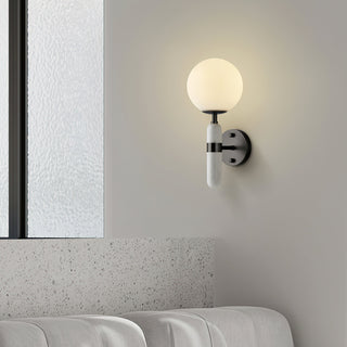 Lynor Modern Marble Glass Wall Sconce