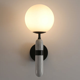 Lynor Modern Marble Glass Wall Sconce