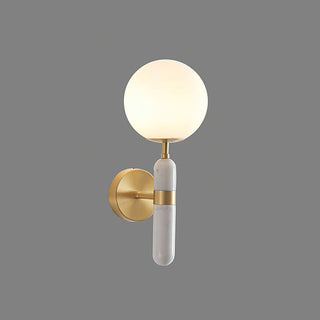 Lynor Modern Marble Glass Wall Sconce