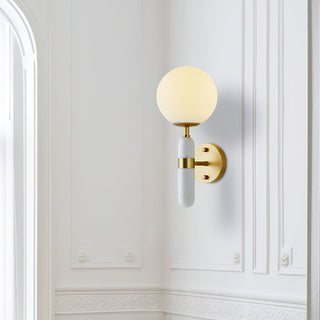 Lynor Modern Marble Glass Wall Sconce