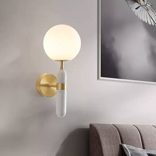 Lynor Modern Marble Glass Wall Sconce