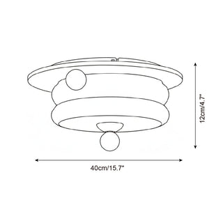 Felyx Minimalist Glass Wood Ceiling Lamp