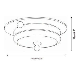 Felyx Minimalist Glass Wood Ceiling Lamp