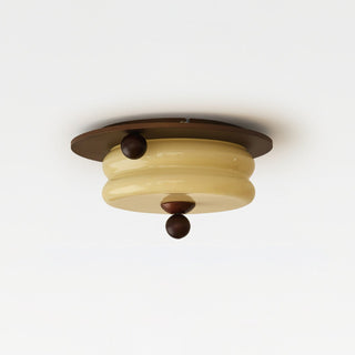 Felyx Minimalist Glass Wood Ceiling Lamp