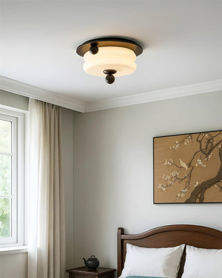 Felyx Minimalist Glass Wood Ceiling Lamp