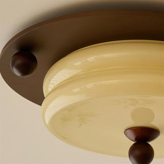Felyx Minimalist Glass Wood Ceiling Lamp