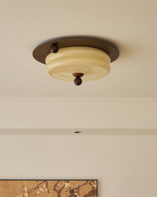 Felyx Minimalist Glass Wood Ceiling Lamp