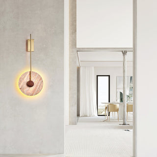 Travertine Disc Oriental Travertine Wall Light