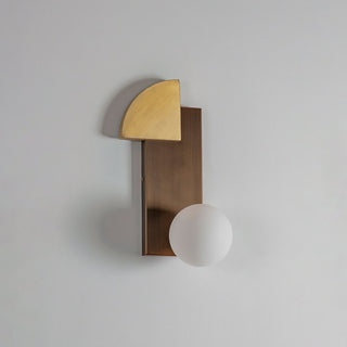 Kaelin Geometric Metal & Glass Wall Sconce
