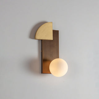 Kaelin Geometric Metal & Glass Wall Sconce