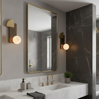 Kaelin Geometric Metal & Glass Wall Sconce