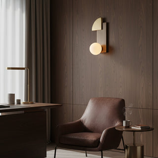 Kaelin Geometric Metal & Glass Wall Sconce