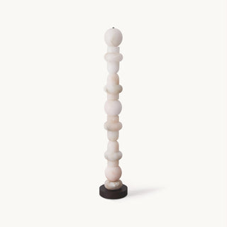 Lira Stacked Alabaster Floor Lamp
