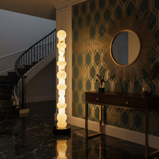 Lira Stacked Alabaster Floor Lamp