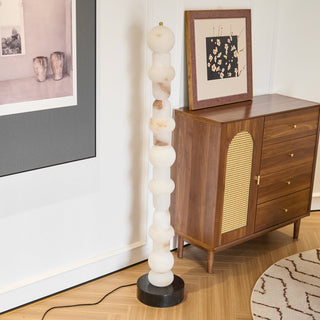 Lira Stacked Alabaster Floor Lamp