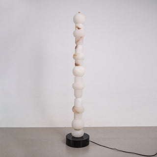 Lira Stacked Alabaster Floor Lamp