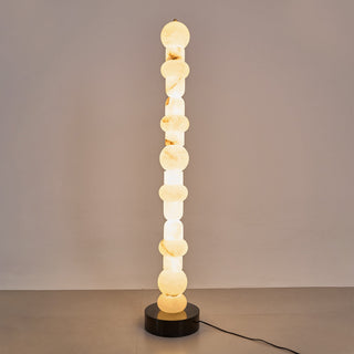 Lira Stacked Alabaster Floor Lamp
