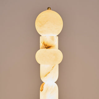 Lira Stacked Alabaster Floor Lamp