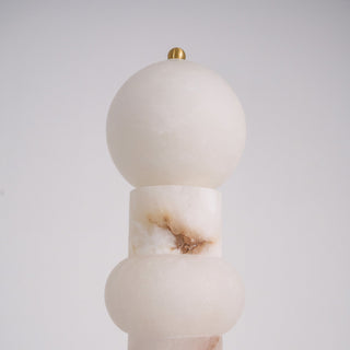 Lira Stacked Alabaster Floor Lamp