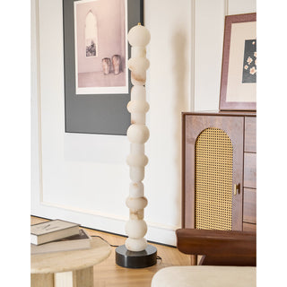 Lira Stacked Alabaster Floor Lamp