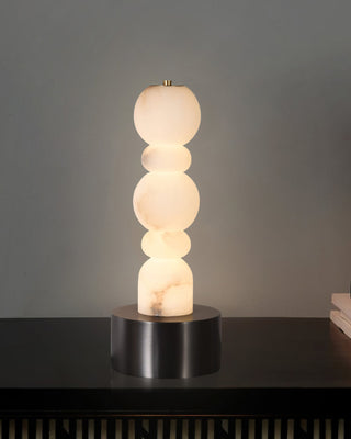 Lila Minimalist Alabaster Table Lamp