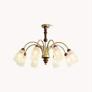 Trivana Vintage Crackle Glass Chandelier