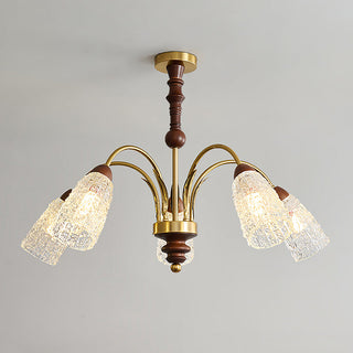 Trivana Vintage Crackle Glass Chandelier