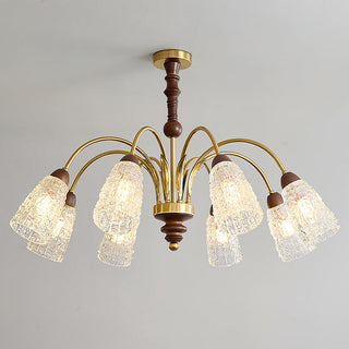 Trivana Vintage Crackle Glass Chandelier