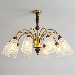 Trivana Vintage Crackle Glass Chandelier