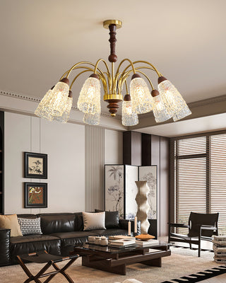 Trivana Vintage Crackle Glass Chandelier